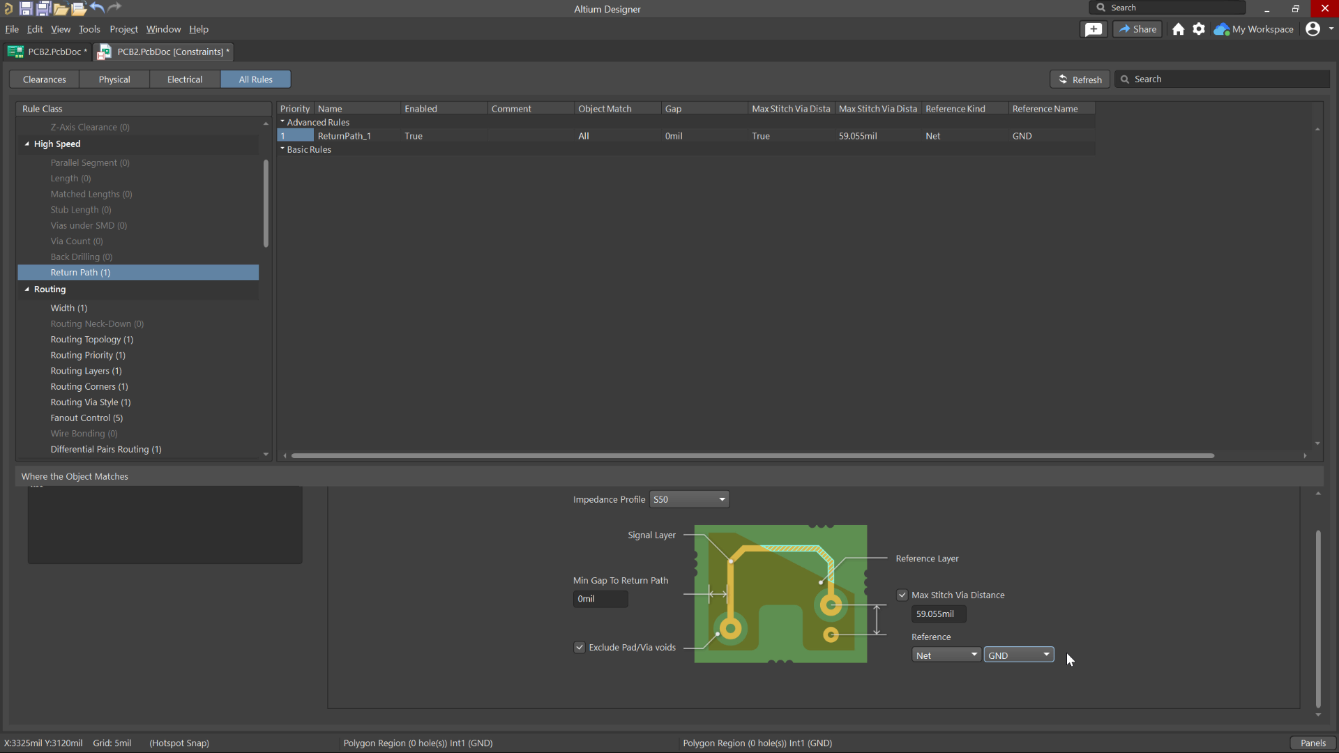 Enhanced Return Path Via Detection