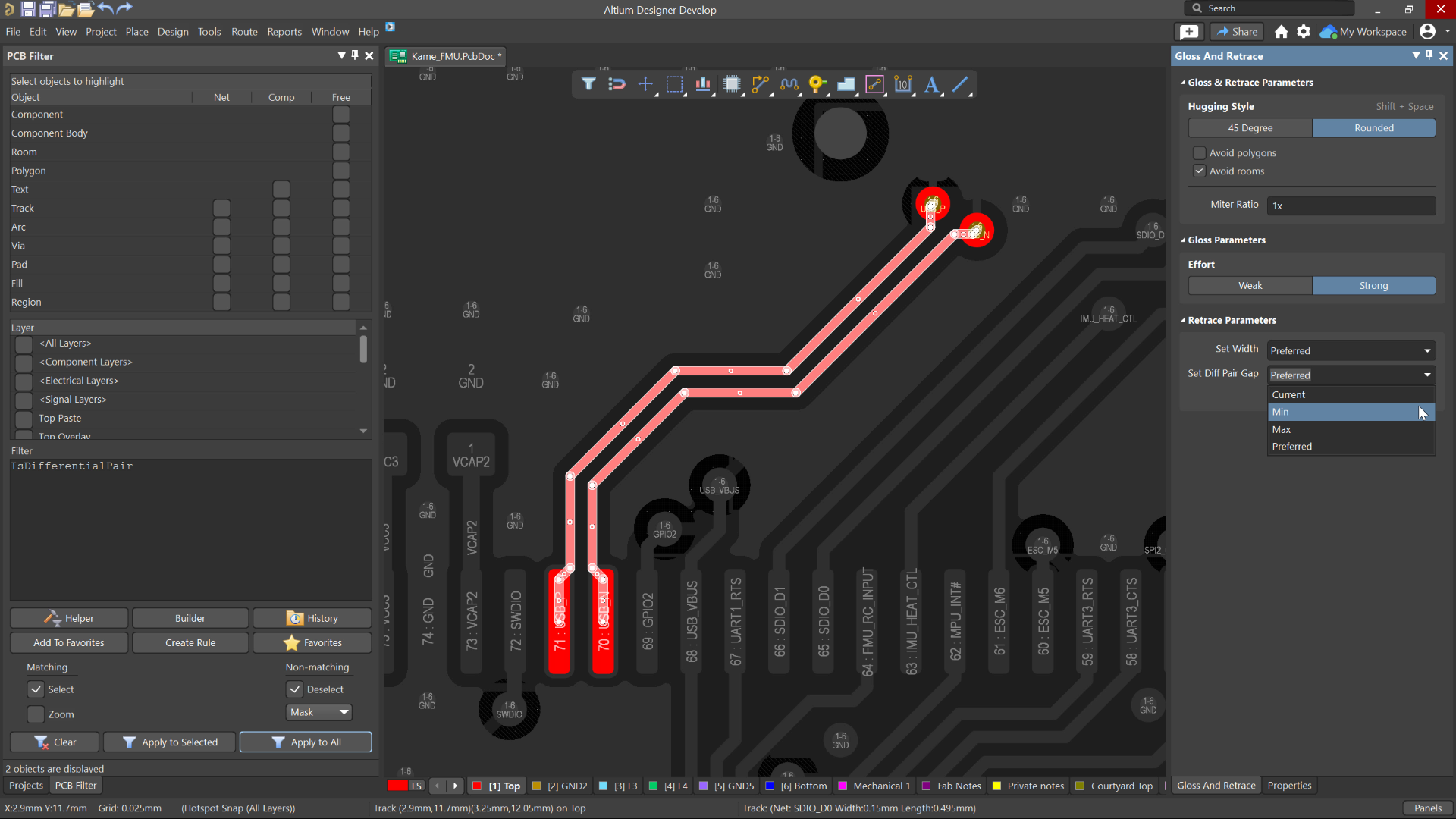Advanced Differential Pair Retrace
