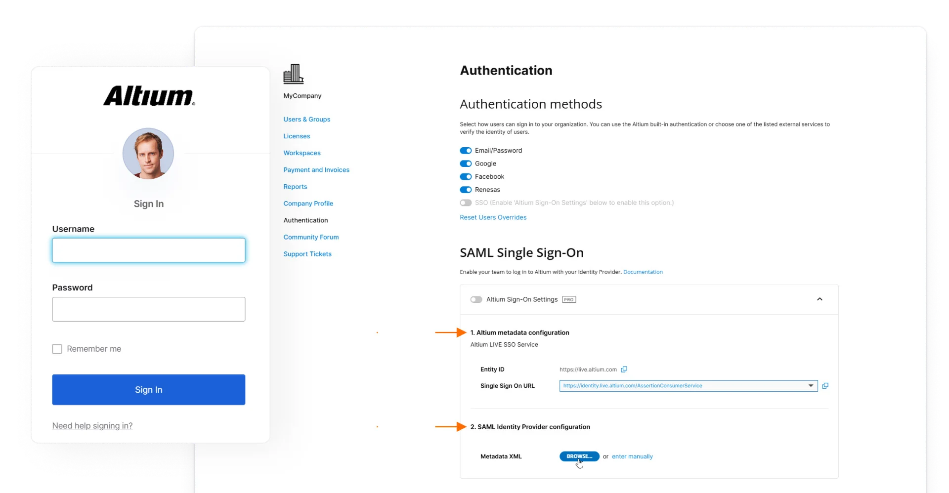Manage Sign-In With Your Existing Identity Provider
