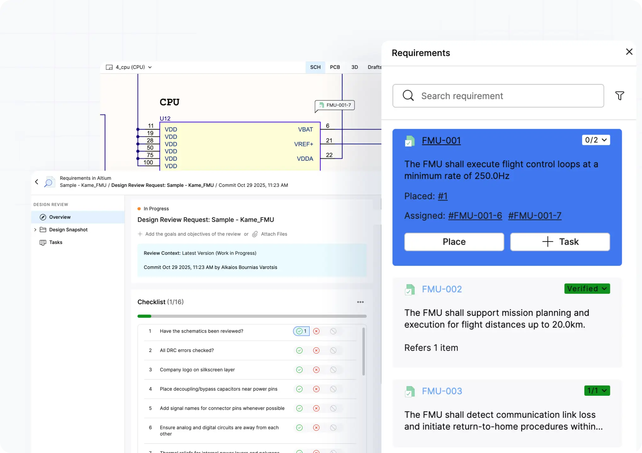 Review Designs Against Requirements with AI.