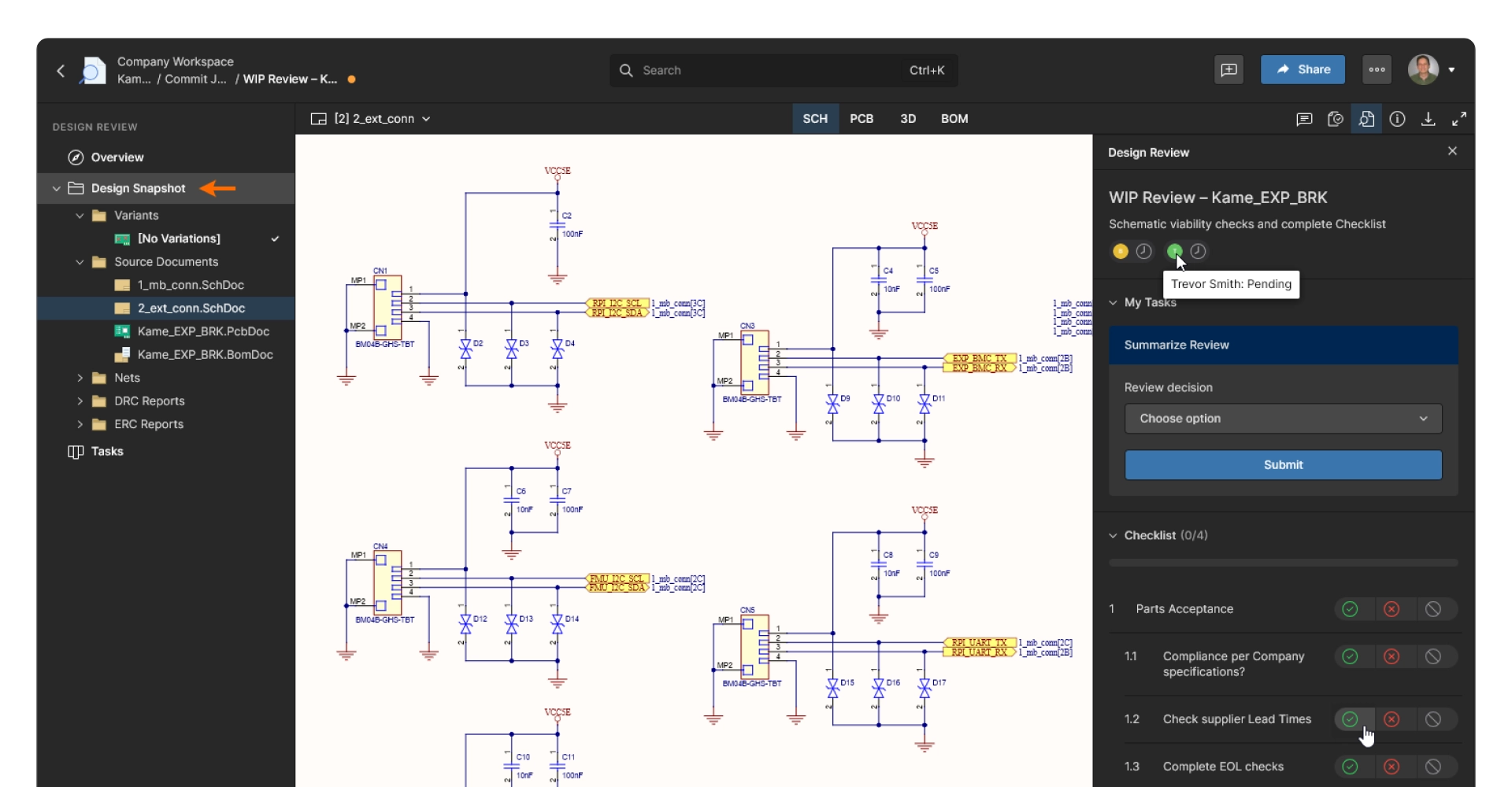 Review Live Designs, With Feedback Pinned to the Board