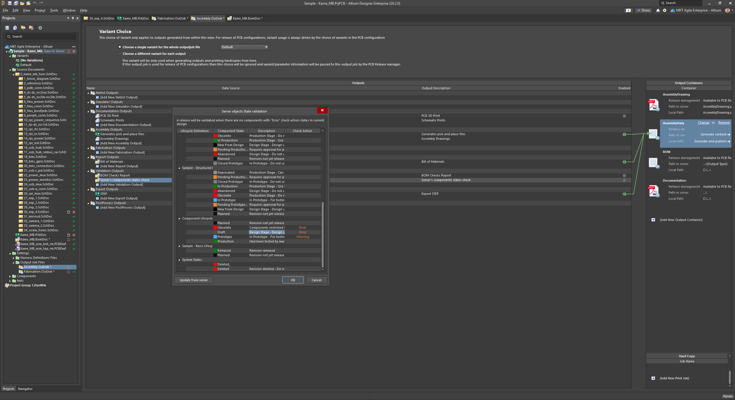 Altium Agile Enterprise Lifecycle State Check